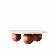 SPHERE SOFABORÐ TRAVERTINO BIANCO 120 CM