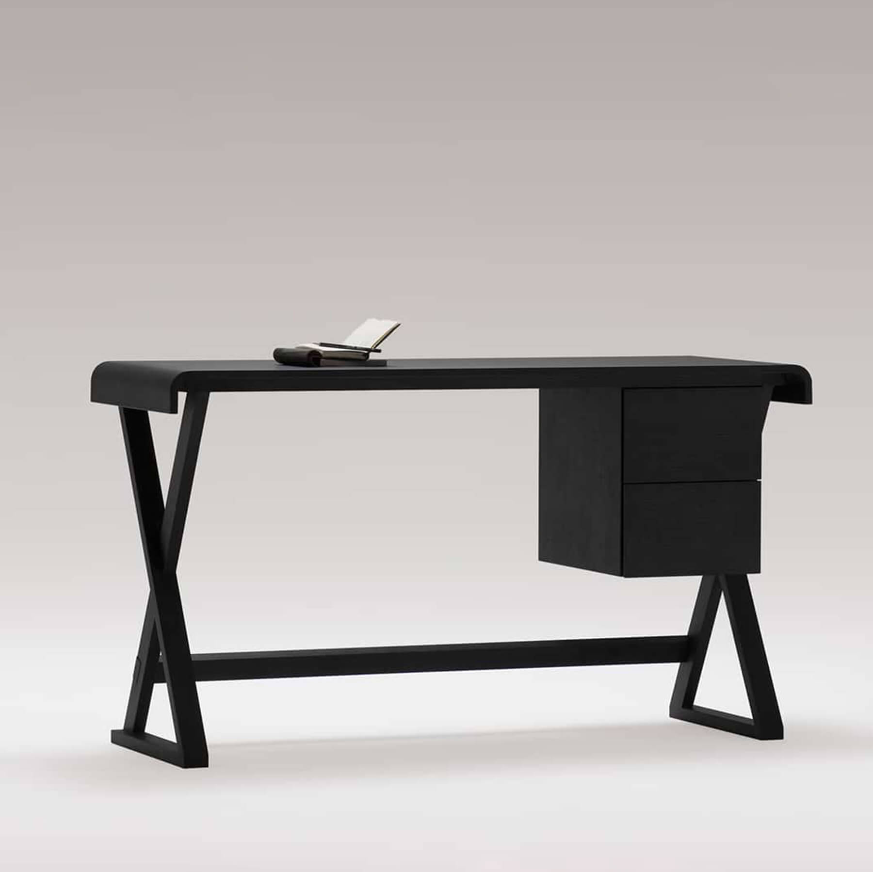 CAMERICH BETTY SKRIFBORÐ Í SVARGRÁRRI EIK 74x46x134 cm