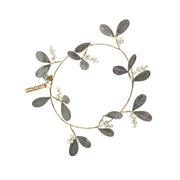 WALTHER OG CO JÓLAKRANS SNJÓBER (METAL/ZINK) 30cm