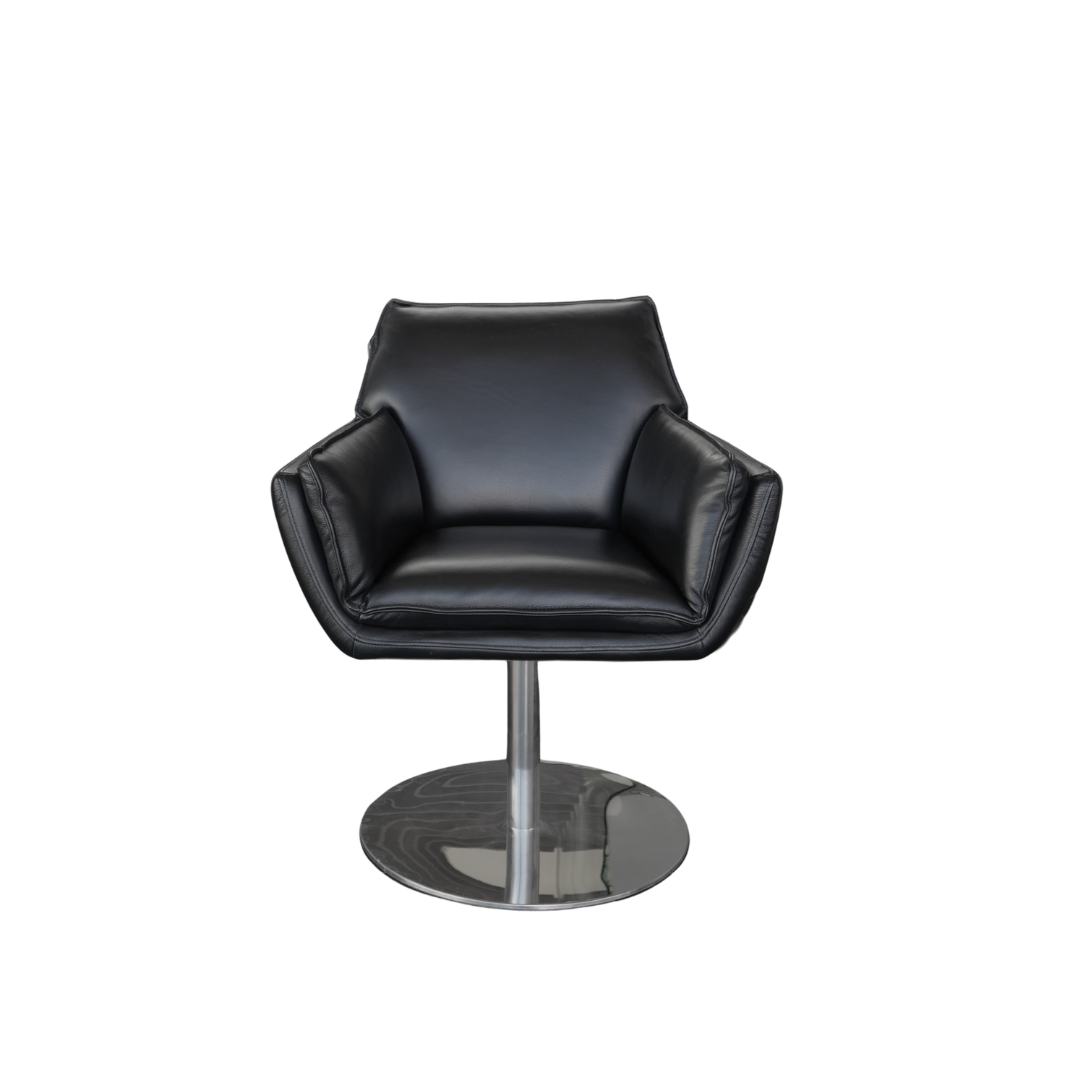 HÆGINDASTÓLL SVART LEÐUR