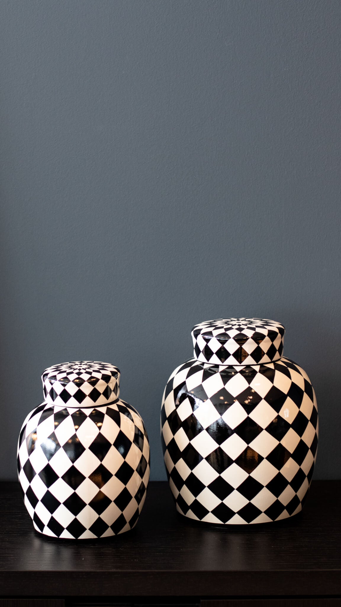 FANCY KERAMIK VASI VENEZIA SVARTUR/HVÍTUR 26cm