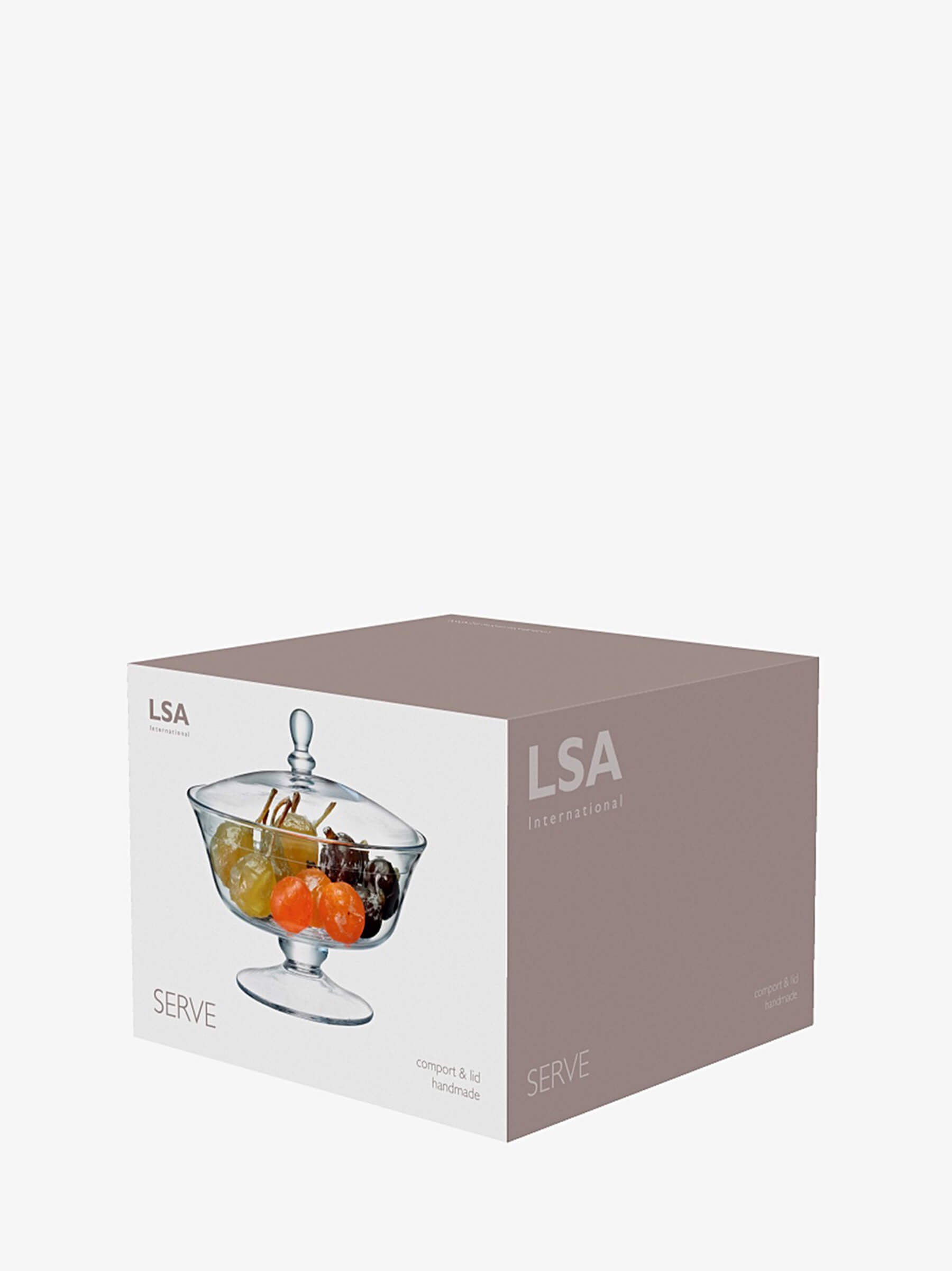 LSA SERVE GLERSKÁL MEÐ LOKI 19,5CM