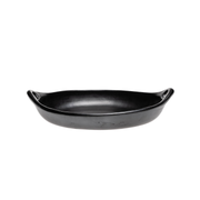 BLACK POTTERY ELDFAST SVART OVAL FAT 28x41x10 cm