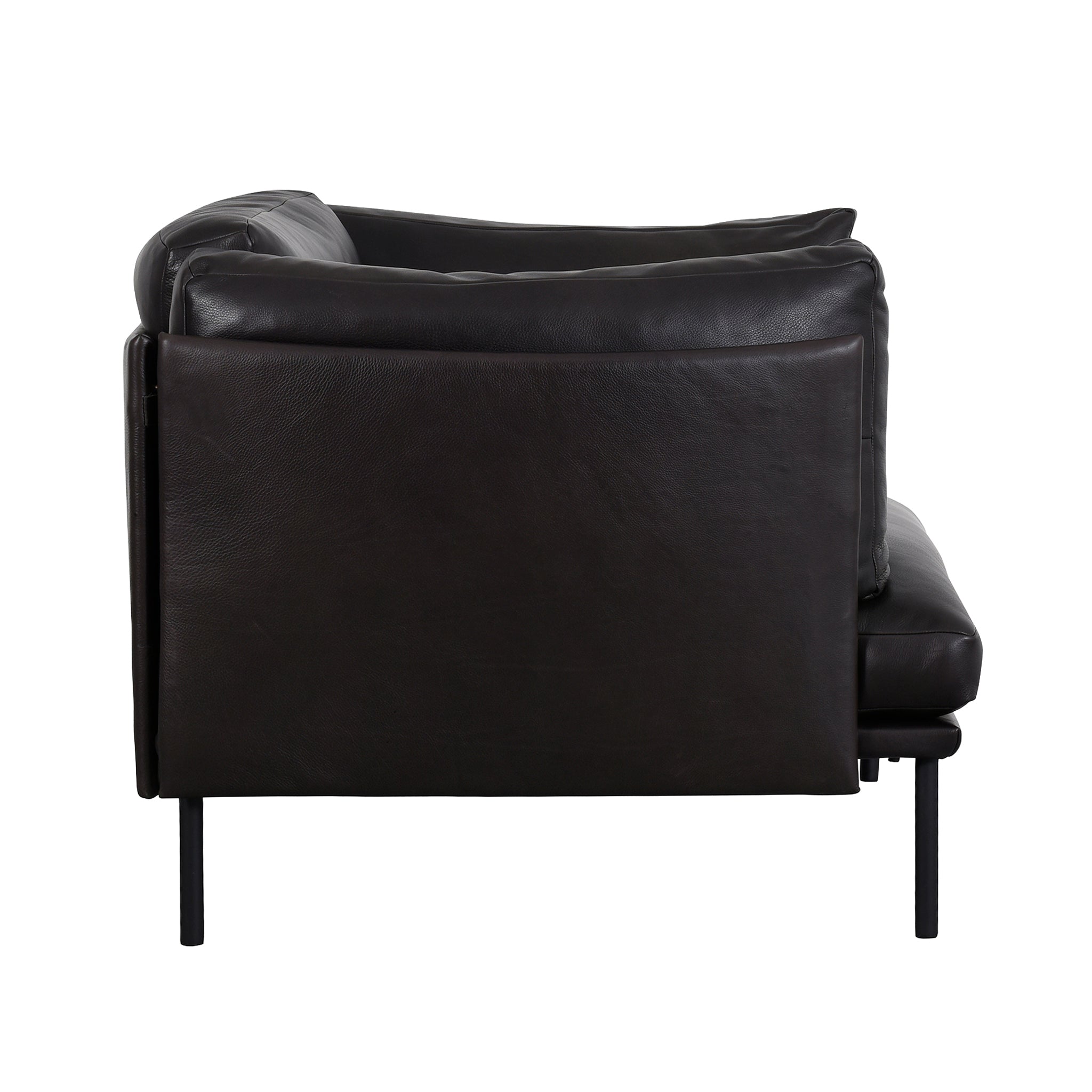 BRIOCHE ARMSTÓLL SVART LEÐUR