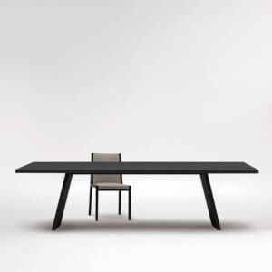 CAMERICH PI BORÐSTOFUBORÐ Í SVARGRÁRRI EIK 105x280 cm