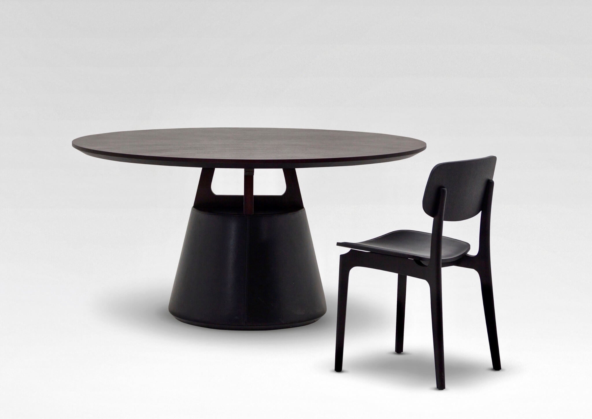 CAMERICH UNITY BORÐ M/SNÚNINGSDISK 150 CM SVARTBÆSUÐ HNOTA