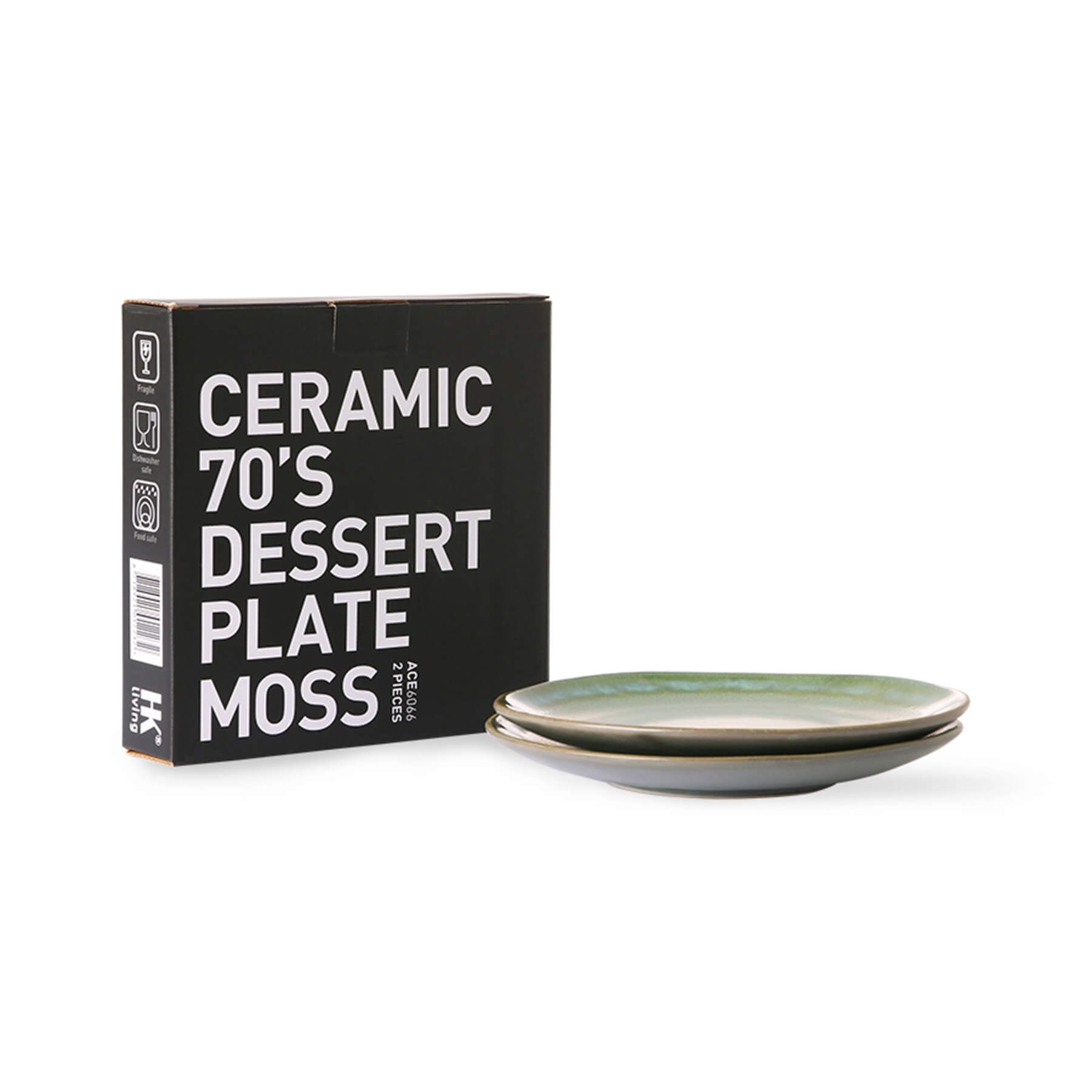 HKliving EFTIRRÉTTARDISKUR 70S CERAMIC MOSS