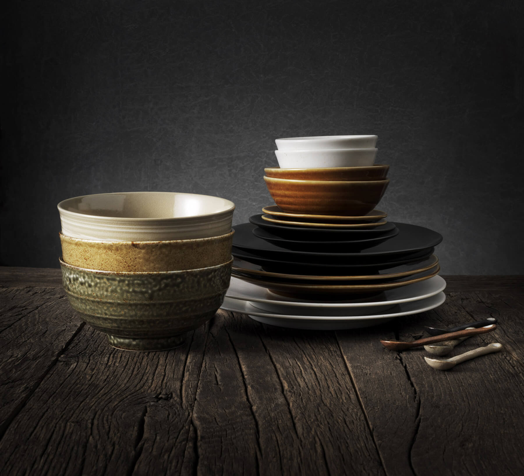 HK Living MATARDISKUR KYOTO CERAMIC MATT BLACK