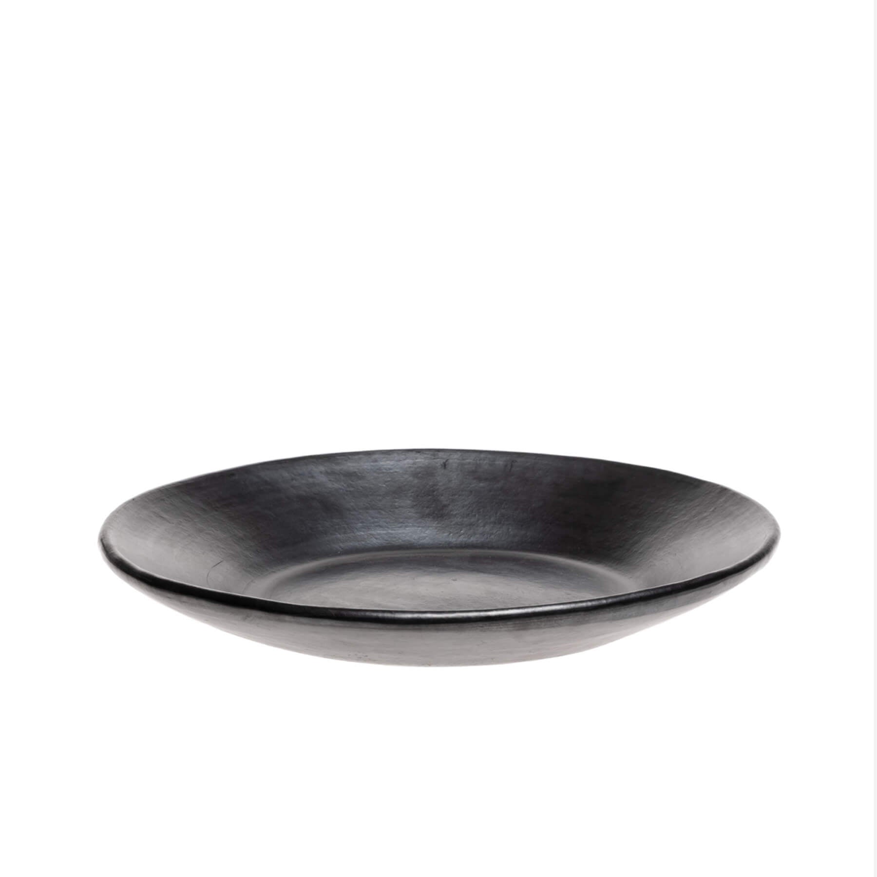 BLACK POTTERY ELDFASTUR SVARTUR OVAL DISKUR 36x27 cm