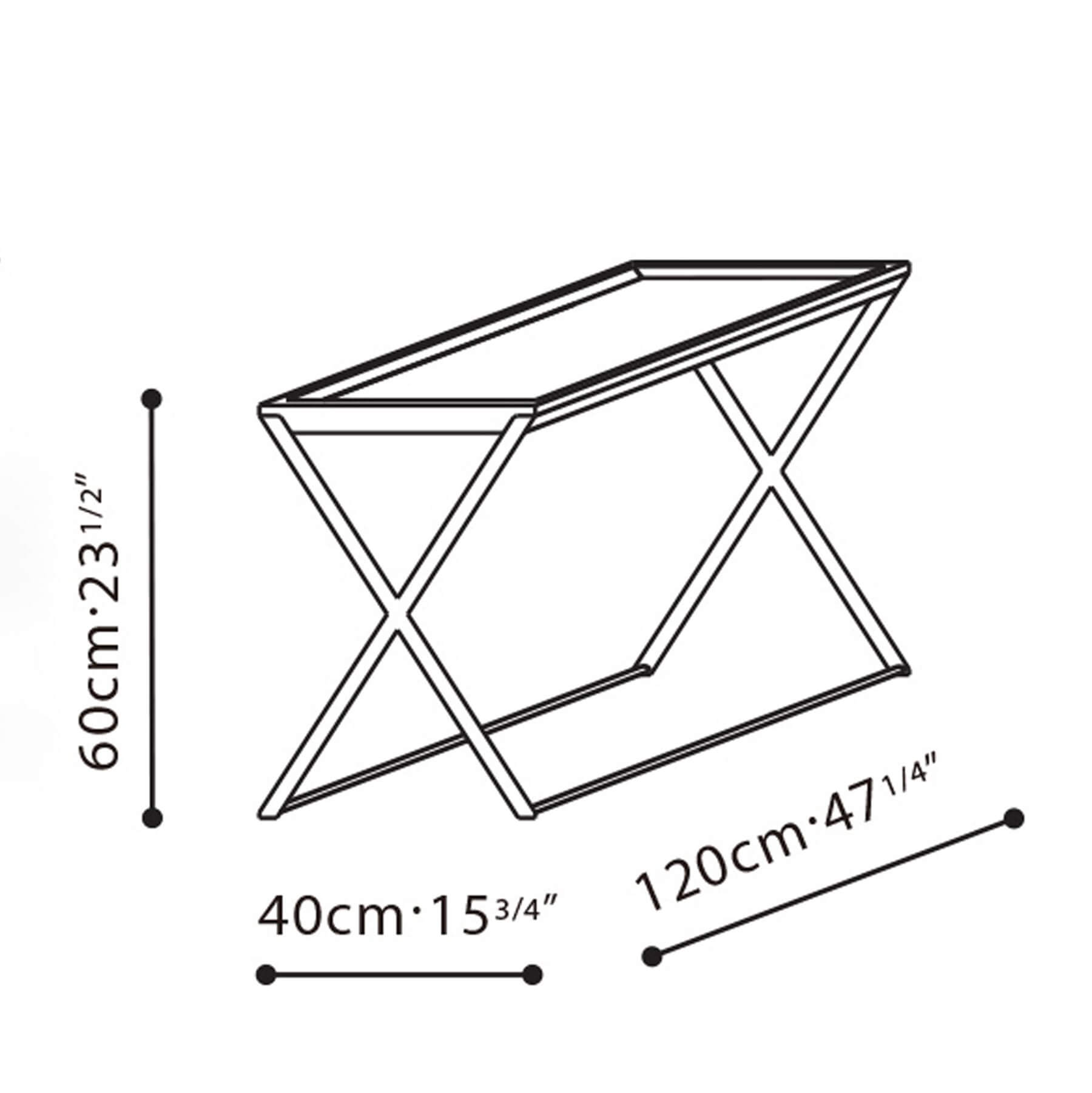 CAMERICH ENZO GANGABORÐ Í SVARTLITAÐRI HNOTU 120x40x60cm