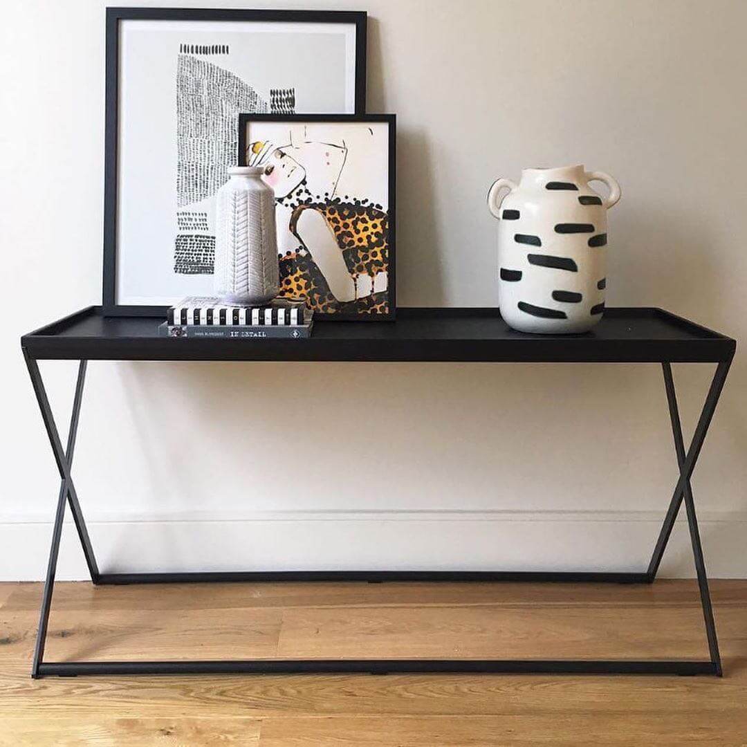 CAMERICH ENZO GANGABORÐ Í SVARTLITAÐRI HNOTU 120x40x60cm