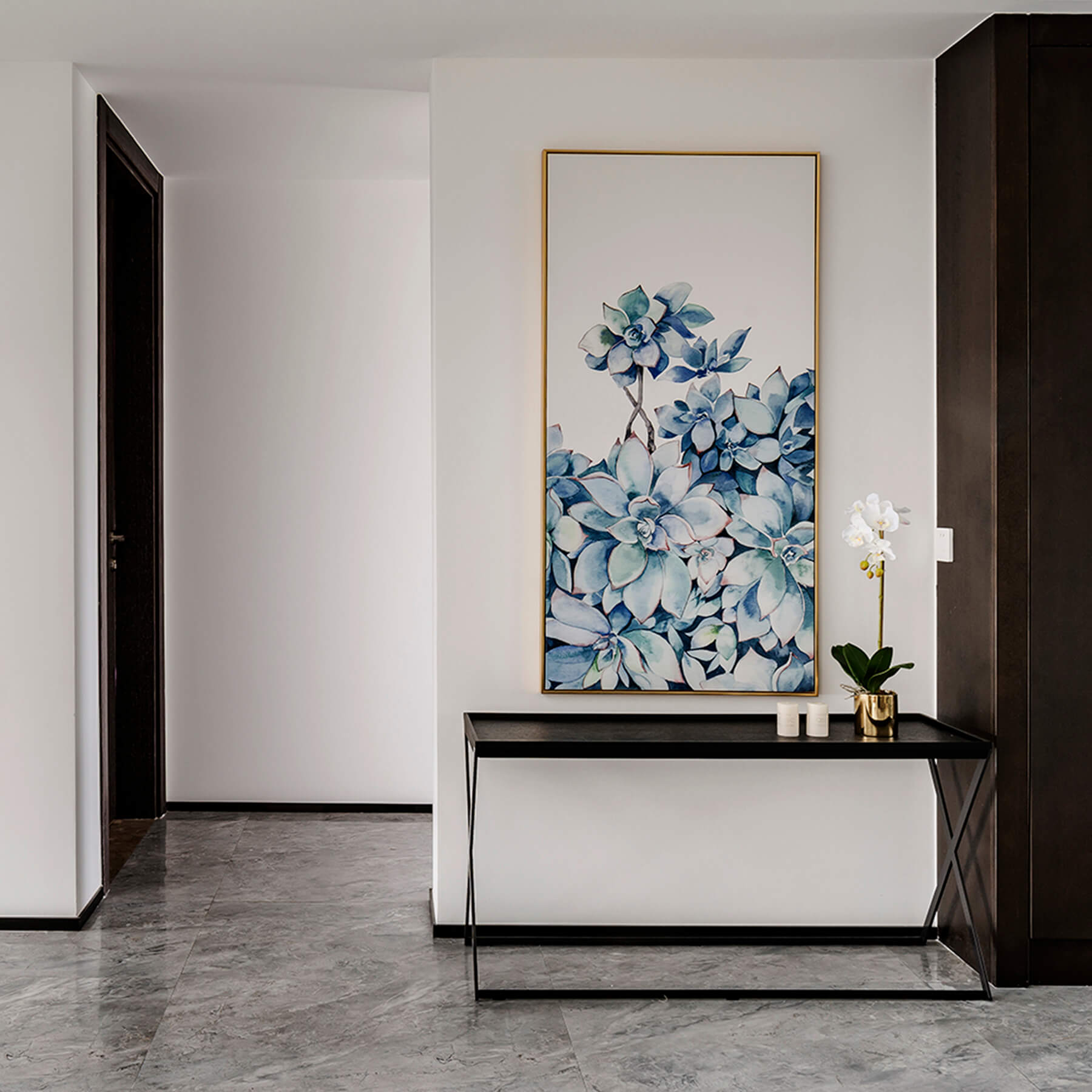 CAMERICH ENZO GANGABORÐ Í SVARTLITAÐRI HNOTU 120x40x60cm