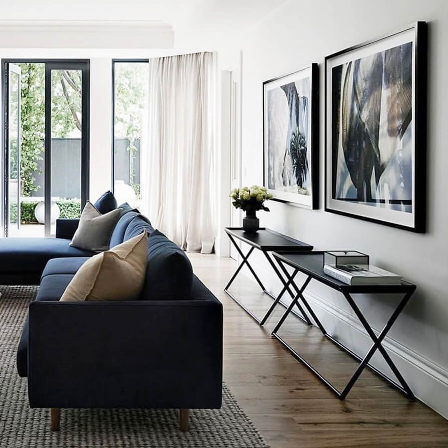 CAMERICH ENZO GANGABORÐ Í SVARTLITAÐRI HNOTU 120x40x60cm