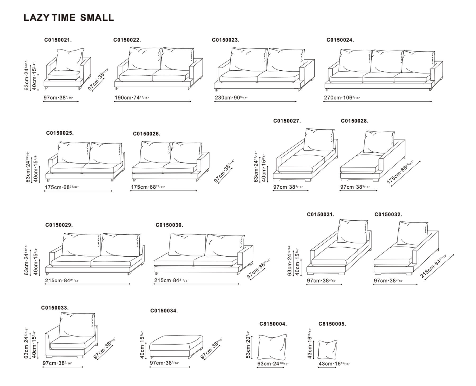 CAMERICH LAZYTIME SÓFI Í ÁKLÆÐI