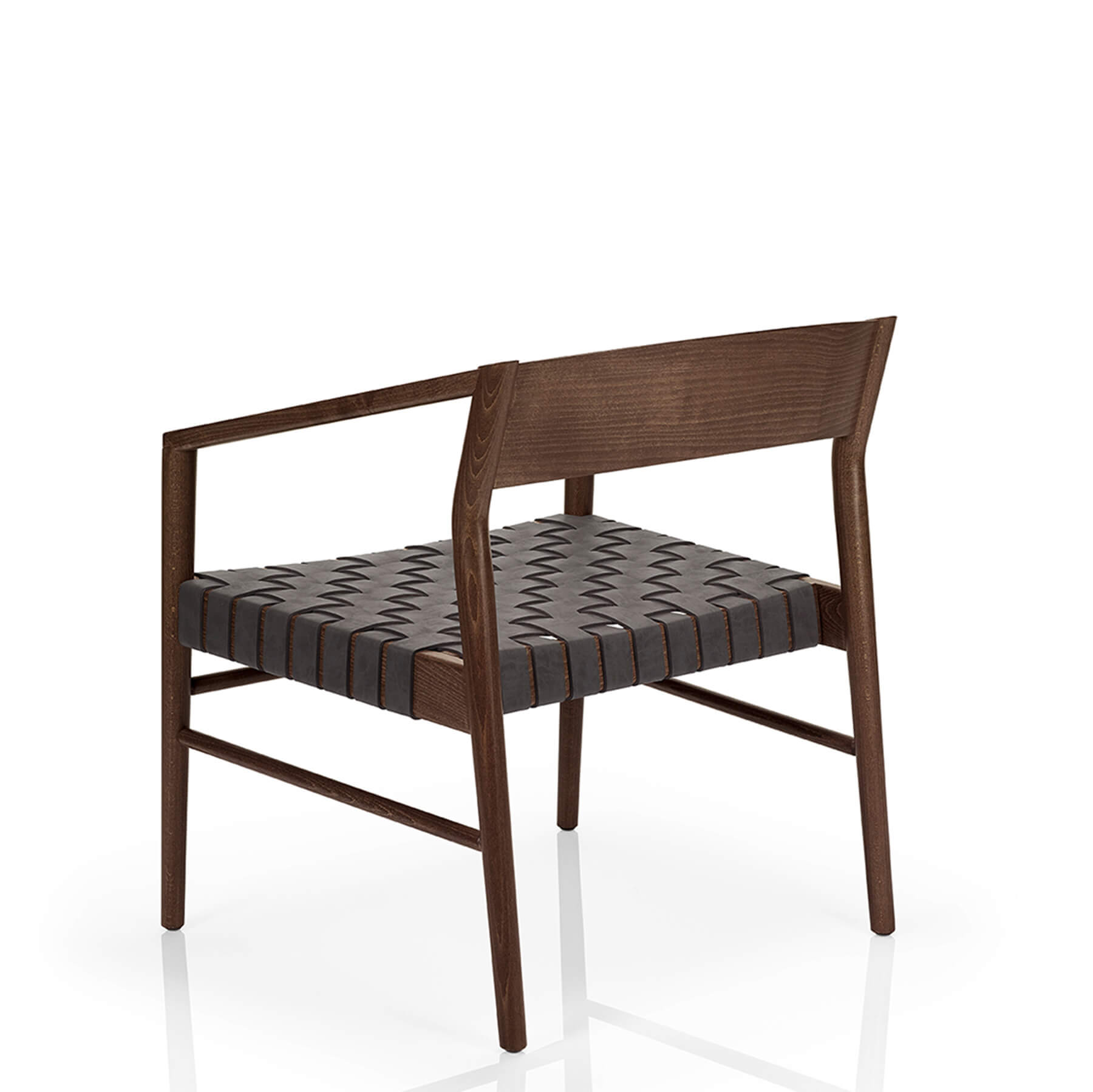 JMS LEONOR LOUNGE STÓLL MEÐ FLÉTTAÐRI SETU