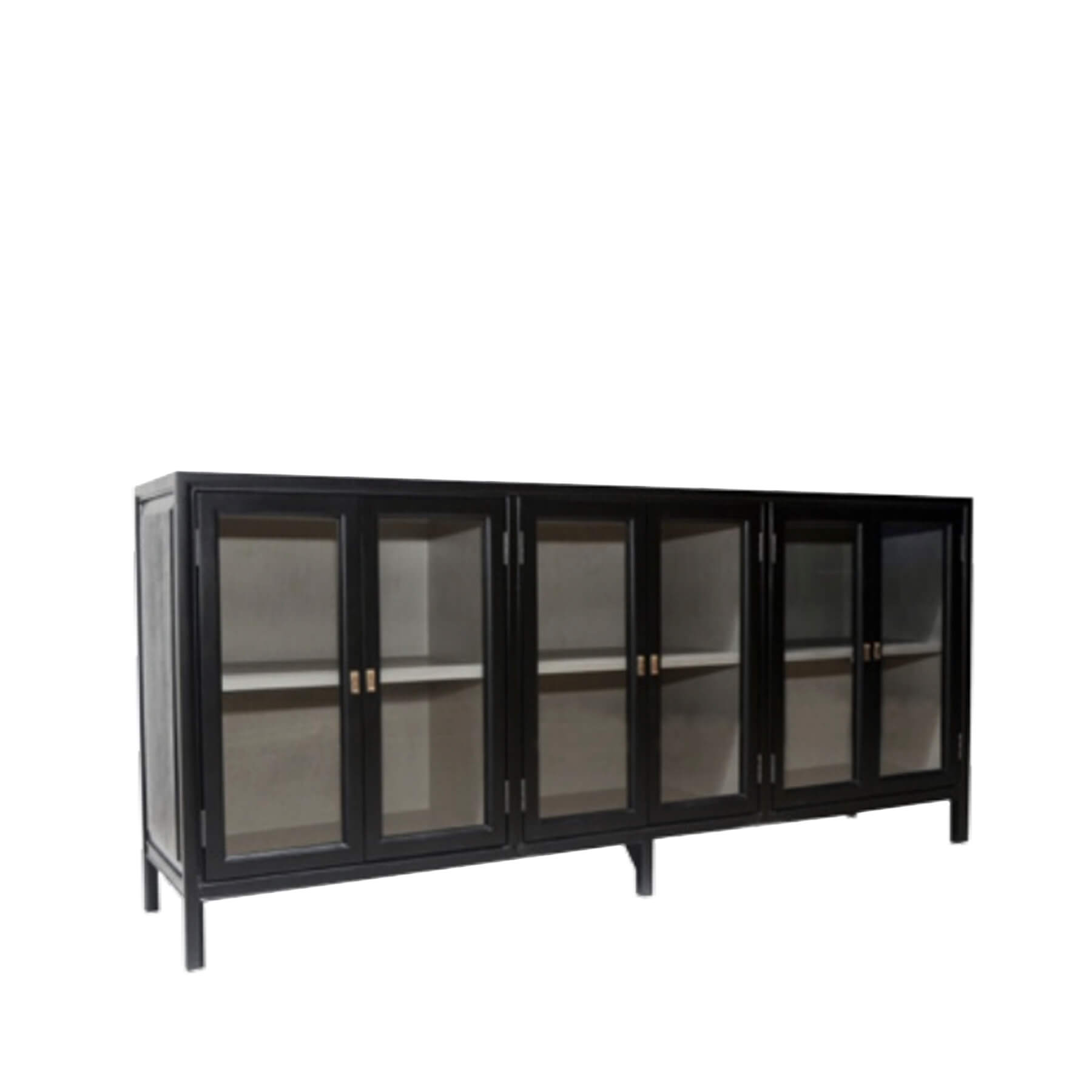 NOORI OBJECTS ZHOU SVARTUR 6 HURÐA SKENKUR 196x42x88cm